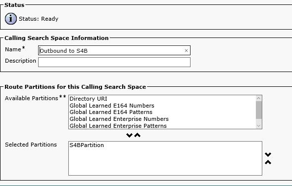 Calling Search Space