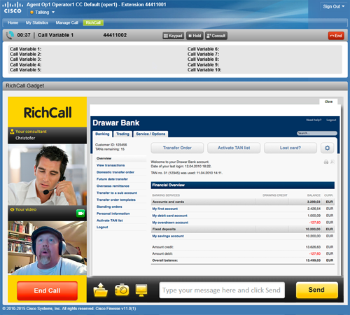 RichCall integrates with UCCX